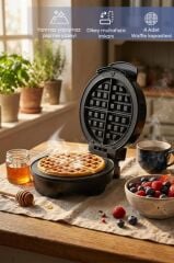 Sinbo SSM-2591 Belçika Tipi Waffle Makinesi – Yapışmaz Plaka, 4 Dilim Waffle, 1000W
