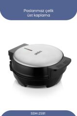 Sinbo SSM-2591 Belçika Tipi Waffle Makinesi – Yapışmaz Plaka, 4 Dilim Waffle, 1000W