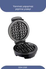 Sinbo SSM-2591 Belçika Tipi Waffle Makinesi – Yapışmaz Plaka, 4 Dilim Waffle, 1000W