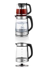 Sinbo STM-5990 2’si 1 Arada Çay Makinesi ve Kettle 2.0 L + 1.2 L Cam Demlik