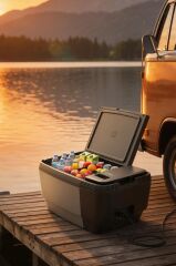 Kiwi KIM-4755 Araç İçi Taşınabilir Buzdolabı | 35 L & -20°C & DC Kompresör & 12V/220V & Bluetooth