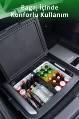 Kiwi KIM-4755 Araç İçi Taşınabilir Buzdolabı | 35 L & -20°C & DC Kompresör & 12V/220V & Bluetooth
