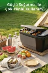 Kiwi KIM-4755 Araç İçi Taşınabilir Buzdolabı | 35 L & -20°C & DC Kompresör & 12V/220V & Bluetooth