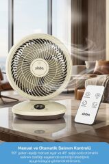 Sinbo SF-7702 Uzaktan Kumandalı Sessiz Mini Vantilatör Aroma Terapi Koku Yuvalı Otomatik Salınımlı