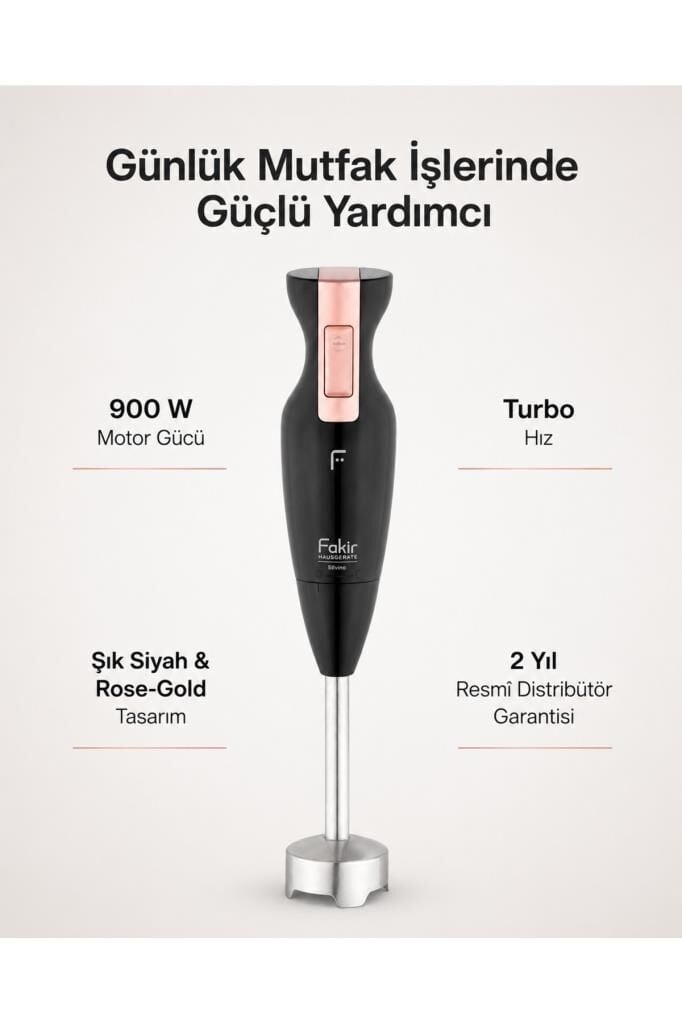 Fakir Silvino Stick Blender 900W - Siyah