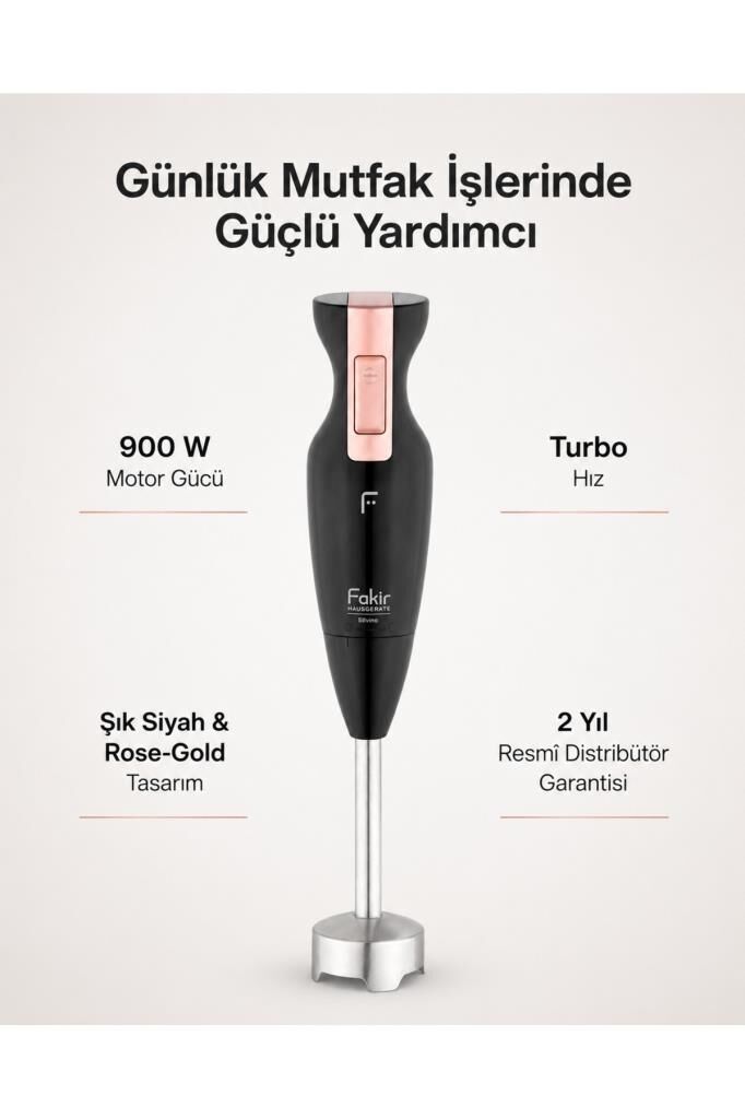 Fakir Silvino Stick Blender 900W - Siyah