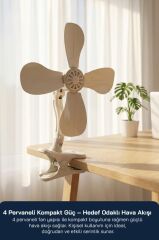 Sinbo SF-7706 Klipsli Vantilatör 10W Taşınabilir Mini Fan Sessiz Masa Tipi Fan