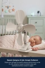 Sinbo SF-7706 Klipsli Vantilatör 10W Taşınabilir Mini Fan Sessiz Masa Tipi Fan