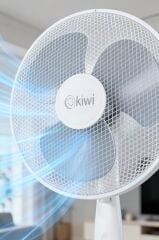 Kiwi KFAN-7417L Standlı Vantilatör | 3 Kademe & Salınım & 70 cm Stabil Taban BEYAZ