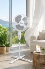 Kiwi KFAN-7417L Standlı Vantilatör | 3 Kademe & Salınım & 70 cm Stabil Taban BEYAZ