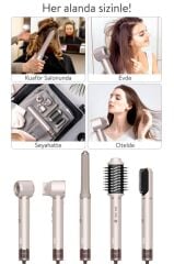 Sinbo Pro Compact Uzun Multi-styler Hava Üfleme Şekillendirici Full Seti 5in1 Saç Şekillendirici Shd-1729