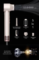 Sinbo Pro Compact Uzun Multi-styler Hava Üfleme Şekillendirici Full Seti 5in1 Saç Şekillendirici Shd-1729