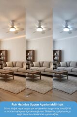 Sinbo SF-7708 3 LED Aydınlatmalı Sessiz Tavan Vantilatörü Kumandalı 6 Kanatlı