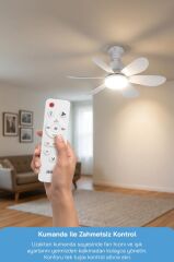 Sinbo SF-7708 3 LED Aydınlatmalı Sessiz Tavan Vantilatörü Kumandalı 6 Kanatlı