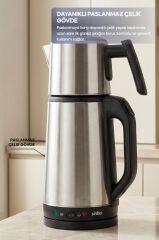 Sinbo STM-5850 Elektrikli Çay Makinesi 1500W Paslanmaz Çelik Çaycı 1.8L 2in1 Çay Makinesi