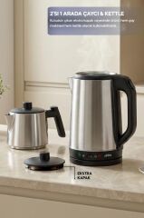 Sinbo STM-5850 Elektrikli Çay Makinesi 1500W Paslanmaz Çelik Çaycı 1.8L 2in1 Çay Makinesi