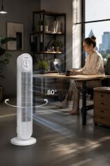Aprilla AFAN-7429 Kule Tipi Vantilatör | 74 cm & 3 Kademe & 80° Salınım & Şık Tasarım