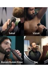 Philips 12'si 1 Arada Erkek Bakım Seti Mg5940/15-yüz/saç/vücut (ISLAK/KURU KULLANIM)