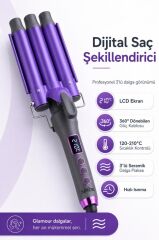 Sinbo SHD 1701 Dijital Su Dalgası Saç Maşası LCD Ekranlı 3’lü Seramik 25 mm Saç Şekillendirici