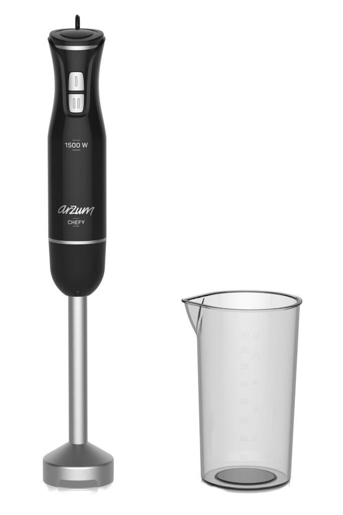 Arzum AR1139 Chefy El Blender 1500W, 2 Kademeli, Karıştırma Kabı, Siyah
