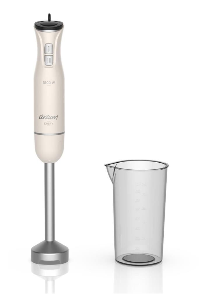 Arzum AR1139 Chefy El Blender 1500W, 2 Kademeli, Karıştırma Kabı, Beyaz