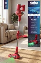 Sinbo SVC-8642 Kablosuz Dikey Şarjlı Süpürge 22.2V BLDC Motor LED Işıklı Turbo Başlık 1L Toz Hazneli