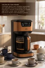 Sinbo SCM-9040 BRONZ Otomatik Zaman Ayarlı XL 14 Fincan Filtre Kahve Makinesi Dijital Göstergeli