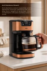 Sinbo SCM-9040 BRONZ Otomatik Zaman Ayarlı XL 14 Fincan Filtre Kahve Makinesi Dijital Göstergeli