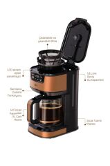 Sinbo SCM-9040 BRONZ Otomatik Zaman Ayarlı XL 14 Fincan Filtre Kahve Makinesi Dijital Göstergeli