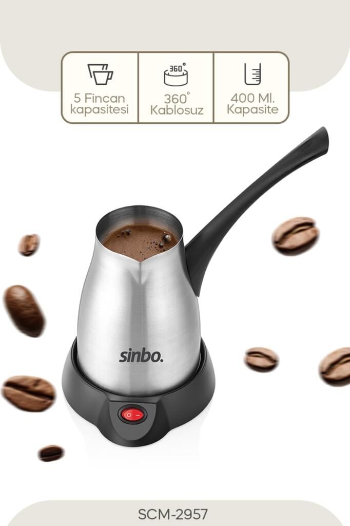 Scm-2957 Elektrikli Cezve Kahve Makinesi Inox